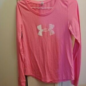Under Armour Pink Logo Shirt Top Size S Small